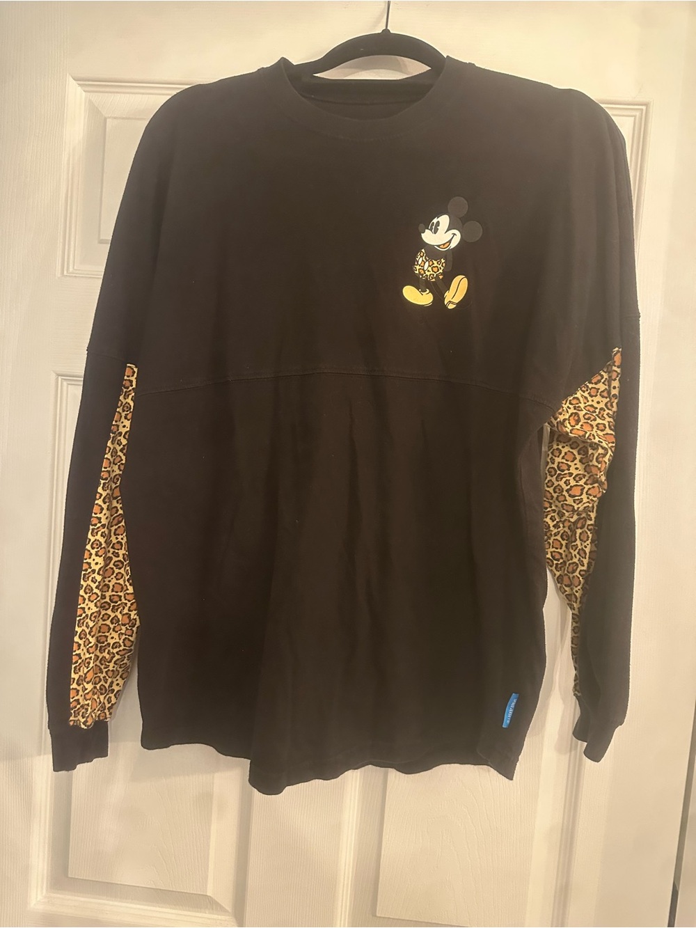 Disney Mickey Mouse Black Spirit Jersey with Leopard Accents